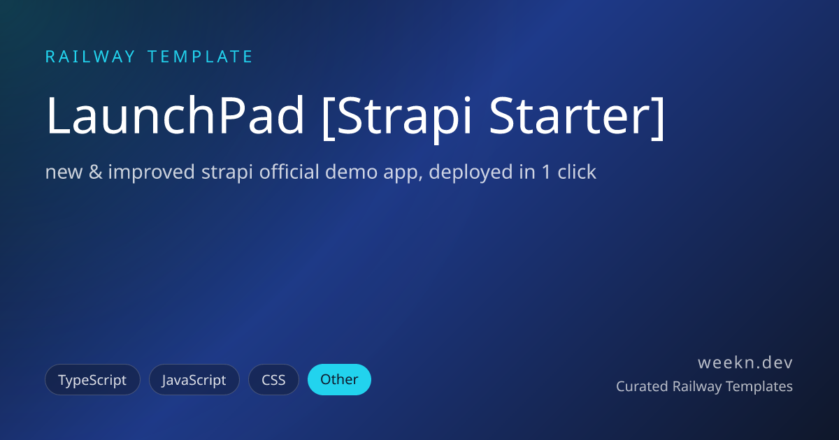 LaunchPad [Strapi Starter] preview