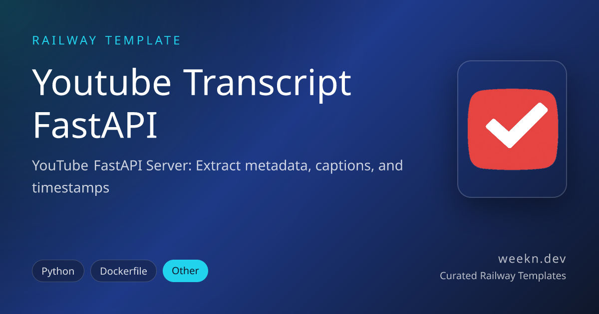 Youtube Transcript FastAPI preview